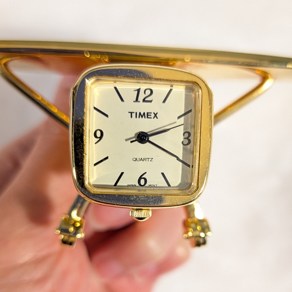 Timex Gold Plane Mini Clock Decor (Untested) - Picture 10 of 12